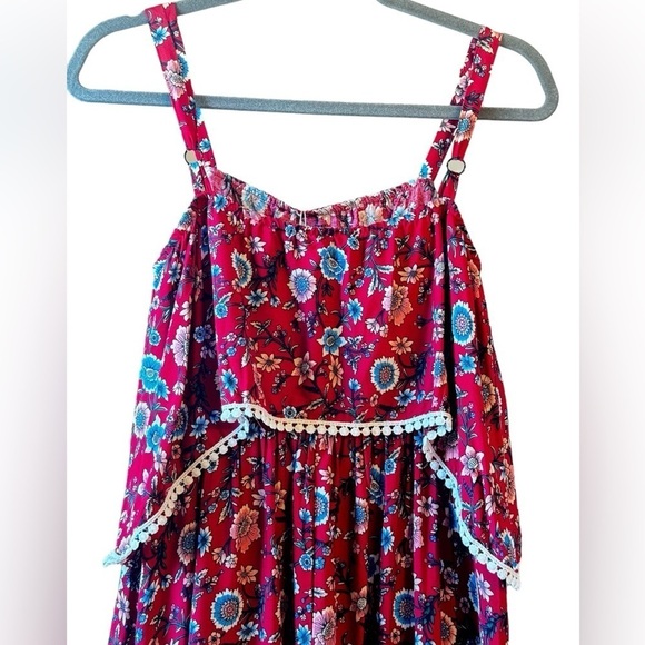 BloomChic Bandana Print Ruffle Maxi Dress - Picture 7 of 11